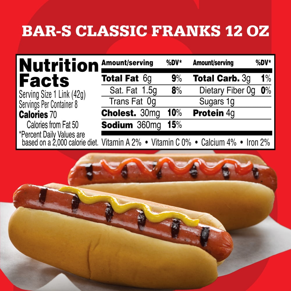 Bar-S Classic Franks, 8-Count, 12 oz