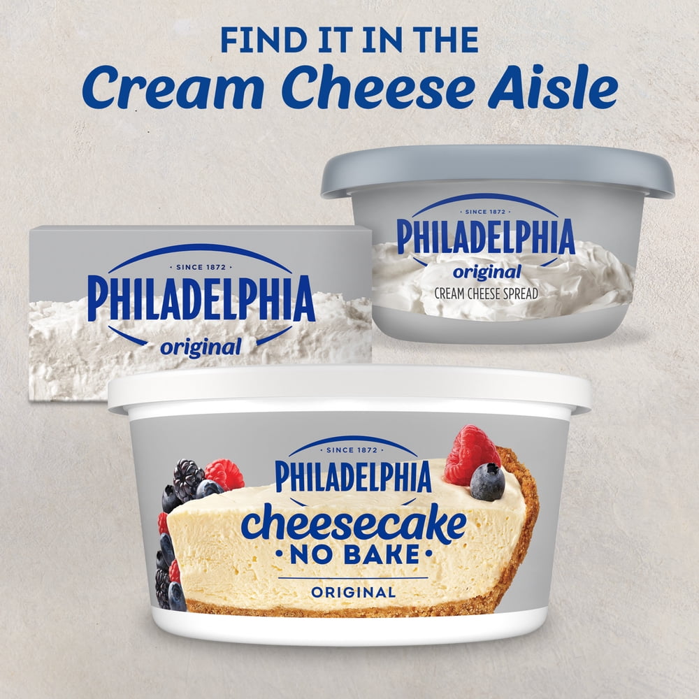 Philadelphia No Bake Cheesecake Filling, 1 Tub, for Quick and Easy Desserts, Original, No Artificial Preservatives, Flavors or Dyes, 24.3 oz