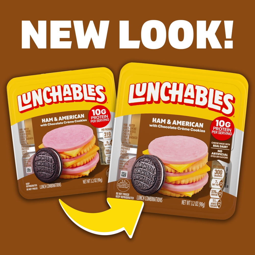 Lunchables Ham & American with Chocolate Creme Cookies, 3.2 oz Pack