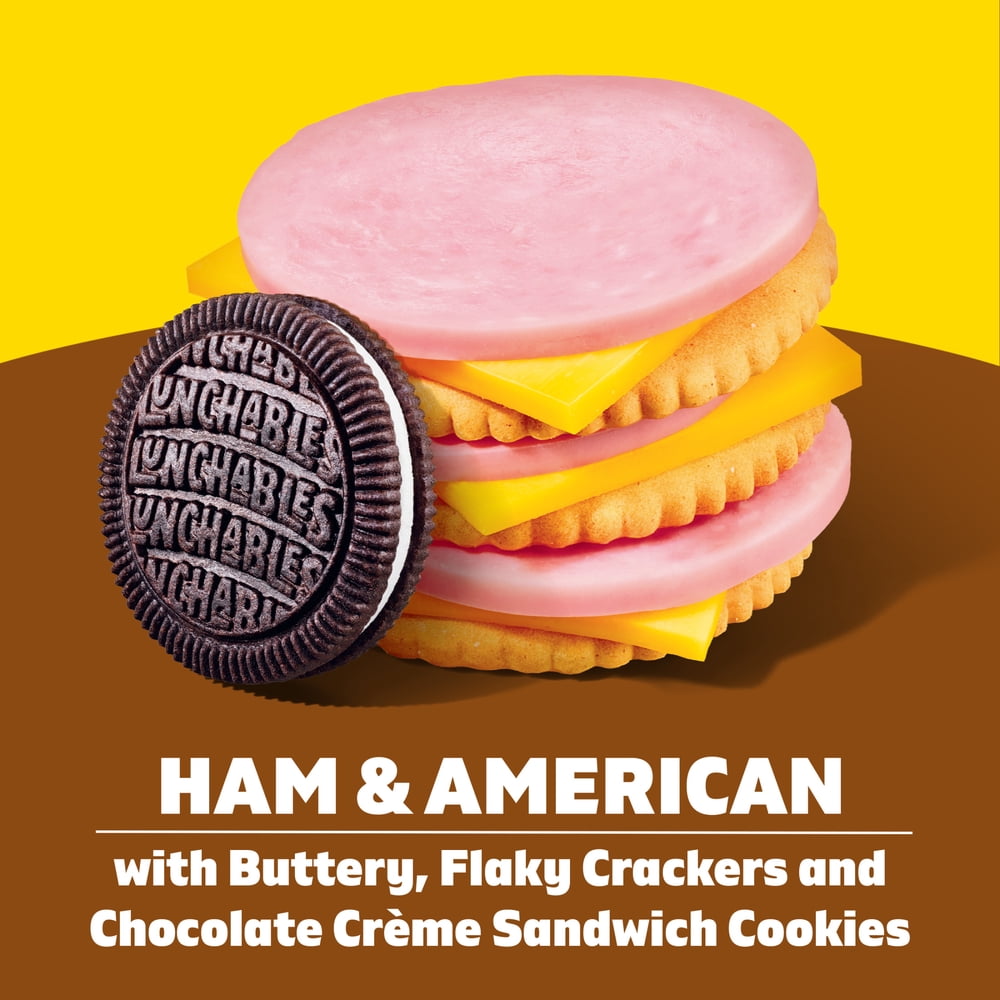Lunchables Ham & American with Chocolate Creme Cookies, 3.2 oz Pack
