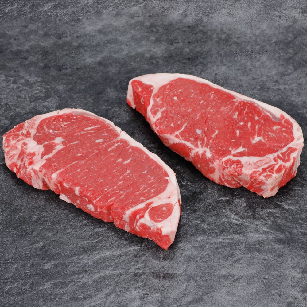 Beef Choice Angus New York Strip Steak Thin, 0.54 – 1.2 lb Tray