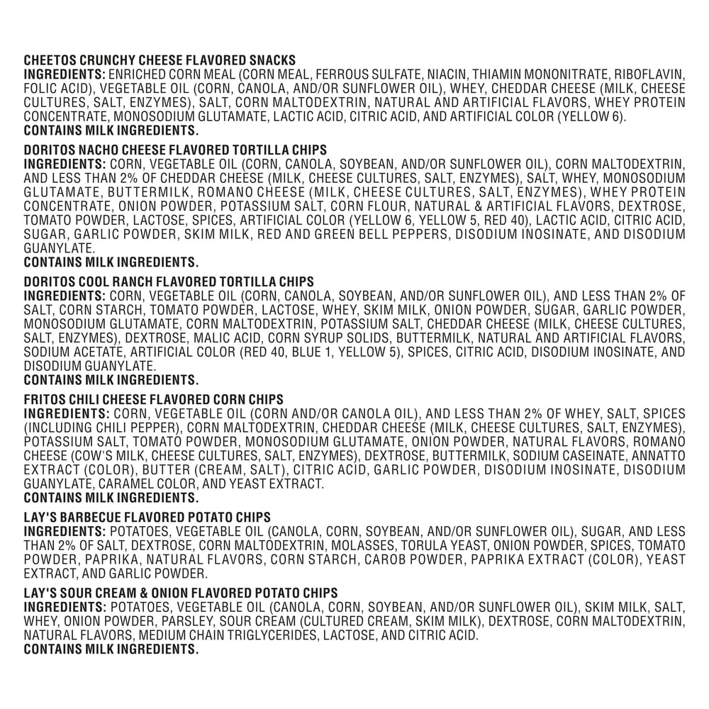 Frito-Lay Flavor Mix Snack Chips Variety, 18 Pack