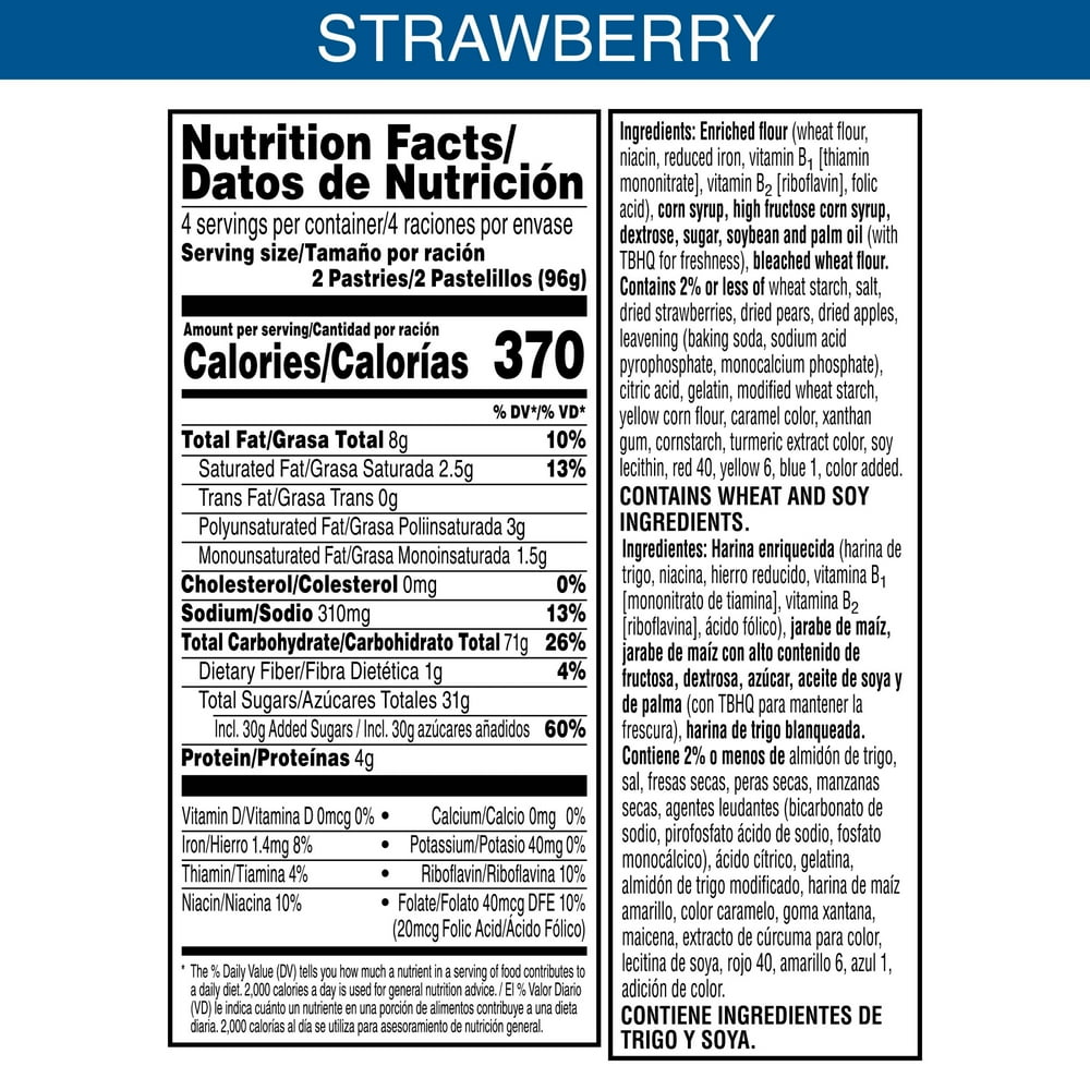 Pop-Tarts Toaster Pastries, Breakfast Foods, Kids Snacks, Frosted Strawberry (8 Pop-Tarts)